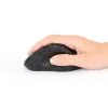 Manhattan Ratón inalámbrico ergonómico, para diestros, 800/1200/1600 dpi ajustables, 2,4 GHz (hasta 10 m), seis botones con rueda de desplazamiento, receptor combo USB-A y USB-C, negro, pila AA (incluida), tres años de garantía