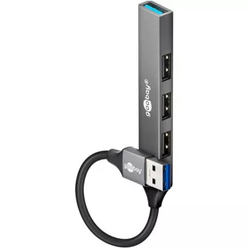 Goobay Hub USB 74456 Type-A 5000 Mbit/s gris claro