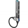 Goobay Hub USB 74456 Type-A 5000 Mbit/s gris claro