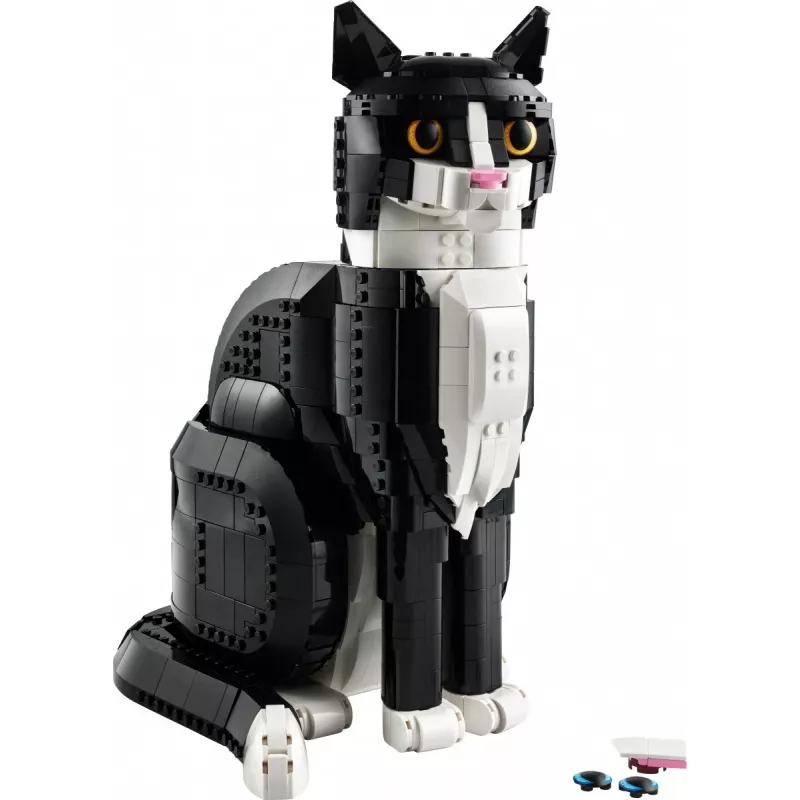 Set LEGO Ideas 21349 Tuxedo Cat set de construcción — modelo de ladrillos coleccionable, pieza de exposición