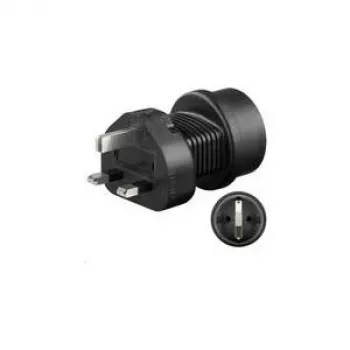 Microconnect PETRAVEL1 Adaptador de corriente tipo F negro