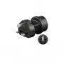 Microconnect PETRAVEL1 Adaptador de corriente tipo F negro