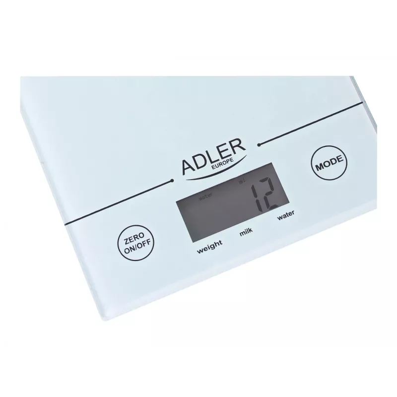 Báscula de cocina Adler AD 3138 w báscula de cocina electrónica blanca encimera cuadrada
