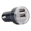 Cargador de coche Gembird EG-U2C2A-CAR-02, entrada 12–24V, salida 5V/2,1A, 2× USB 2.0, negro