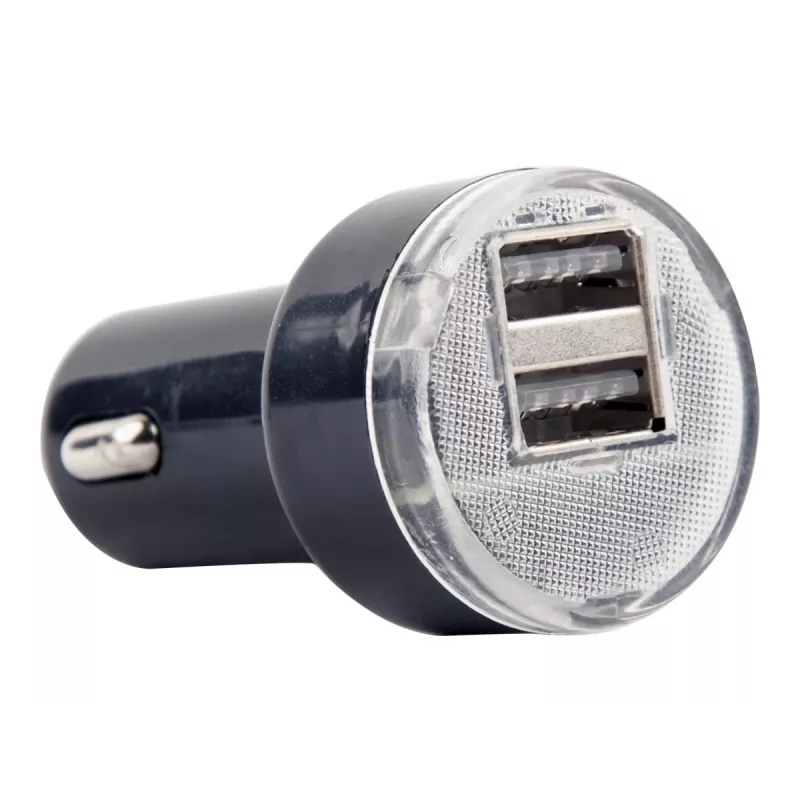 Cargador de coche Gembird EG-U2C2A-CAR-02, entrada 12–24V, salida 5V/2,1A, 2× USB 2.0, negro