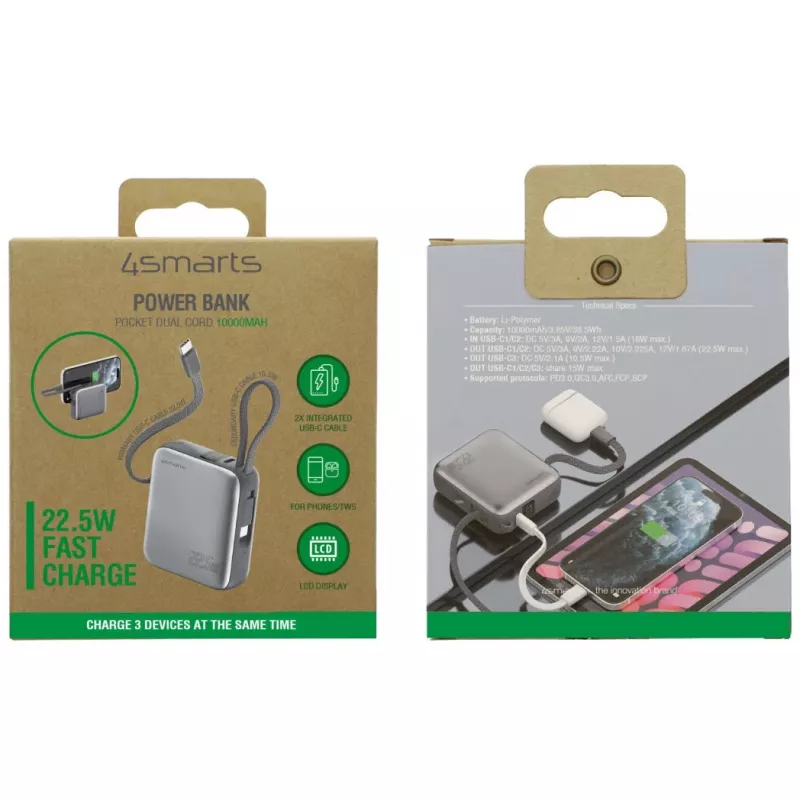 Batería portátil 4smarts 541625 10000 mAh