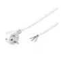Cable de alimentación acodado Wentronic Goobay para montaje propio, 1,5 m, blanco - tipo F (tipo F, CEE 7/7) > extremos de cable sueltos (93977)