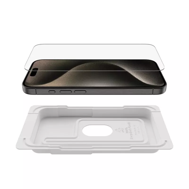 Lámina protectora de pantalla Belkin ScreenForce iPhone 15 Pro cristal templado