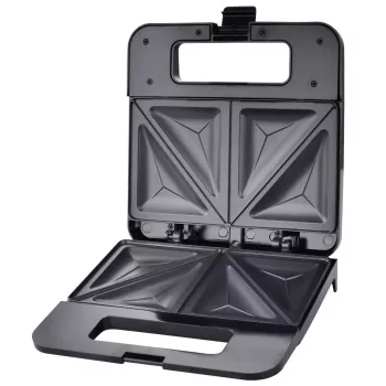 Sandwichera ESPERANZA PARMIGIANO 1000 W – 4 sándwiches, negra, placas antiadherentes