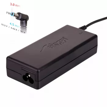 Fuente de alimentación para portátil Akyga AK-ND-26 para HP, 90 W, 19,5 V, 4,62 A, 4,5 x 3,0 mm + pin