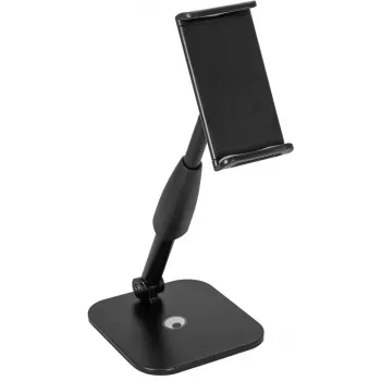 Soporte plegable ajustable en altura para smartphone y tablet Omnitronic HTS-2 – soporte portátil ajustable en altura