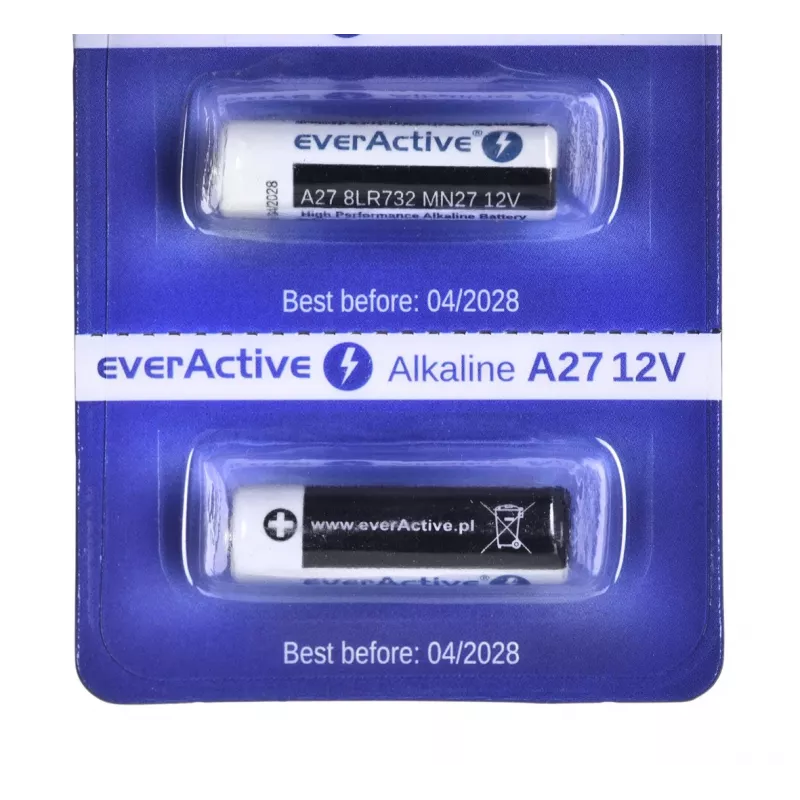 everActive 27A5BL pila alcalina 27A 12 V, blíster de 5 uds., 7,6 x 27,3 mm