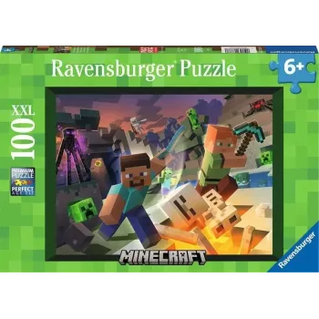 Puzzle Ravensburger Minecraft 100 piezas videojuego