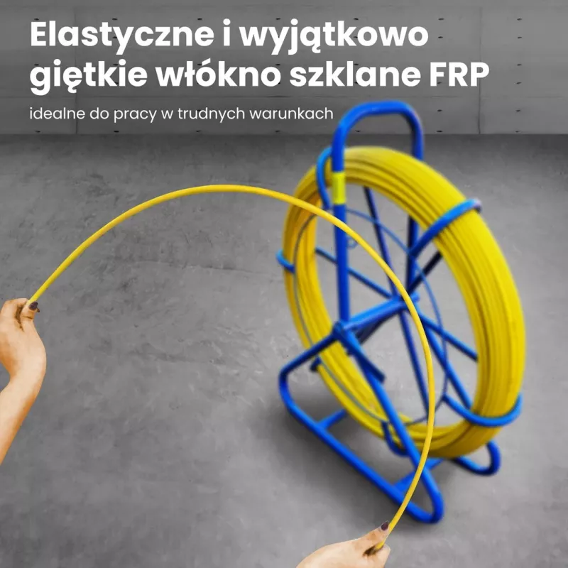 Extralink Pilot 4,5 mm 25 m | guía pasacables | fibra de vidrio GFK, Ø 4,5 mm, L 25 m, amarillo
