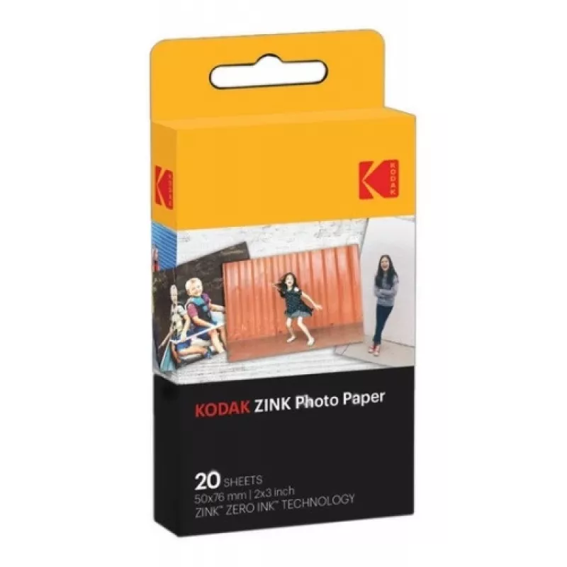 Papel Kodak ZINK 2x3 - consumibles para cámara Kodak Printomatic - 20 fotos