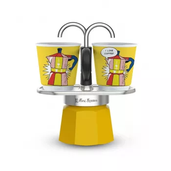 Set de café Bialetti Mini Lichtenstein + 2 tazas