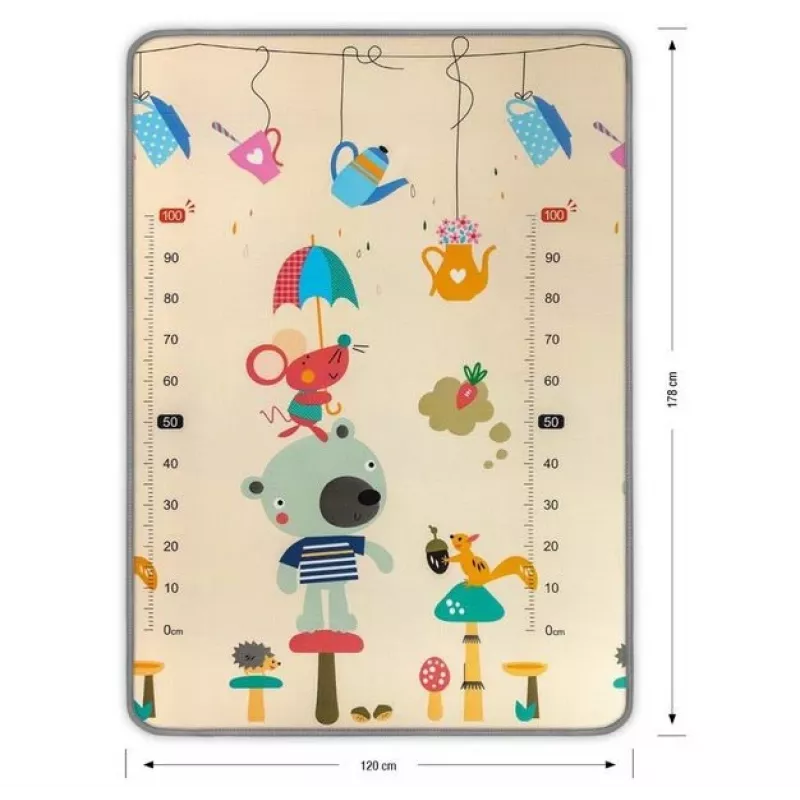 Esterilla de juego de espuma Play Foam Mat milly mally Modelo 4688 — esterilla de espuma enrollada con estampado de oso y ballena