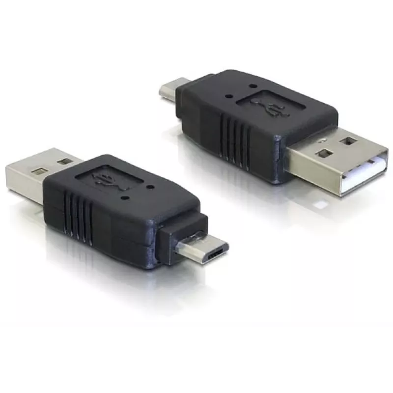 Adaptador conector macho USB Micro-B a conector macho USB 2.0 A DeLOCK 65036 negro