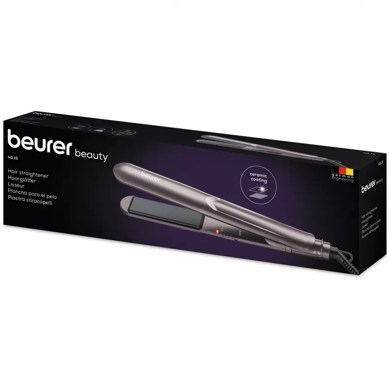 Beurer HS 15 plancha de pelo, gris