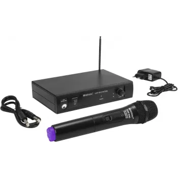 Sistema de micrófono inalámbrico Omnitronic VHF-101, VHF 200,10 MHz