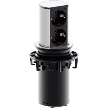 Toma de corriente Bachmann 928.002 negro plateado
