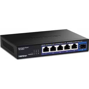 TRENDnet switch no gestionado de 6 puertos 2.5G con puerto 10G SFP+ (TEG-S5061)