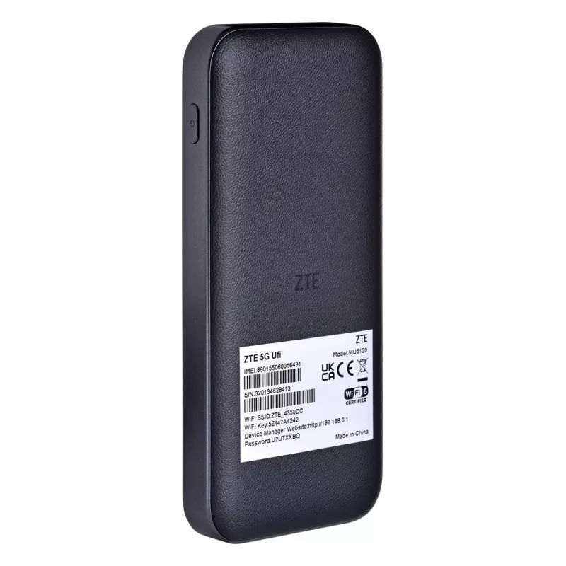 ZTE MU5120 router móvil 5G con Wi-Fi 6, AX3600, powerbank de 10000 mAh, USB-C, gris