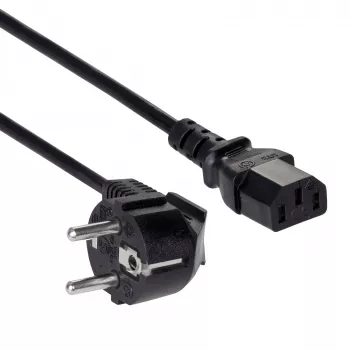 Akyga AK-PC-05C cable de alimentación, CEE 7/7 a IEC C13, cobre 3 x 1 mm², 5 m, negro