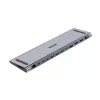 KVM-Switch Unitek D1106AGY01 Estación de acoplamiento USB-C Triple 4K con KVM, 3x USB-A, 5x USB-C, HDMI×2, DP×1, RJ-45, lector SD, 3840×2160@60Hz, Aluminio