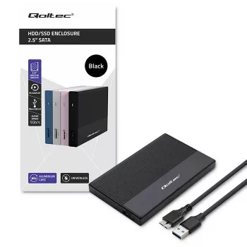 Carcasa para SSD/HDD SATA de 2,5 pulgadas QOLTEC 52277 USB 3.0