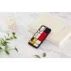 Funda protectora iKins para Samsung Galaxy S20, negra diseño Mondrian