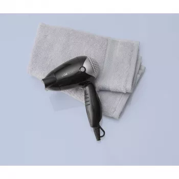 HT 3393, secador de pelo negro/plata
