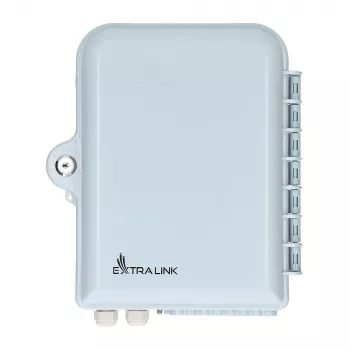 Caja de terminación de fibra óptica Extralink Emma 16 hilos blanca
