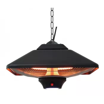 Estufa eléctrica de techo para exterior TunaBone | TB2088-01 | Estufa para terraza | 2000 W | Número de niveles de potencia 3 | Negro | IP24