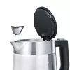Severin WK 3468 Hervidor de agua 1 L 2200 W Negro, Acero inoxidable, Transparente
