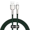 Cable USB-A a Lightning Baseus 1 m, verde
