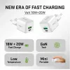 Cargador de red USB-C/A YENKEE YAC G38 20W 3A Power Delivery (USB-C y USB-A)