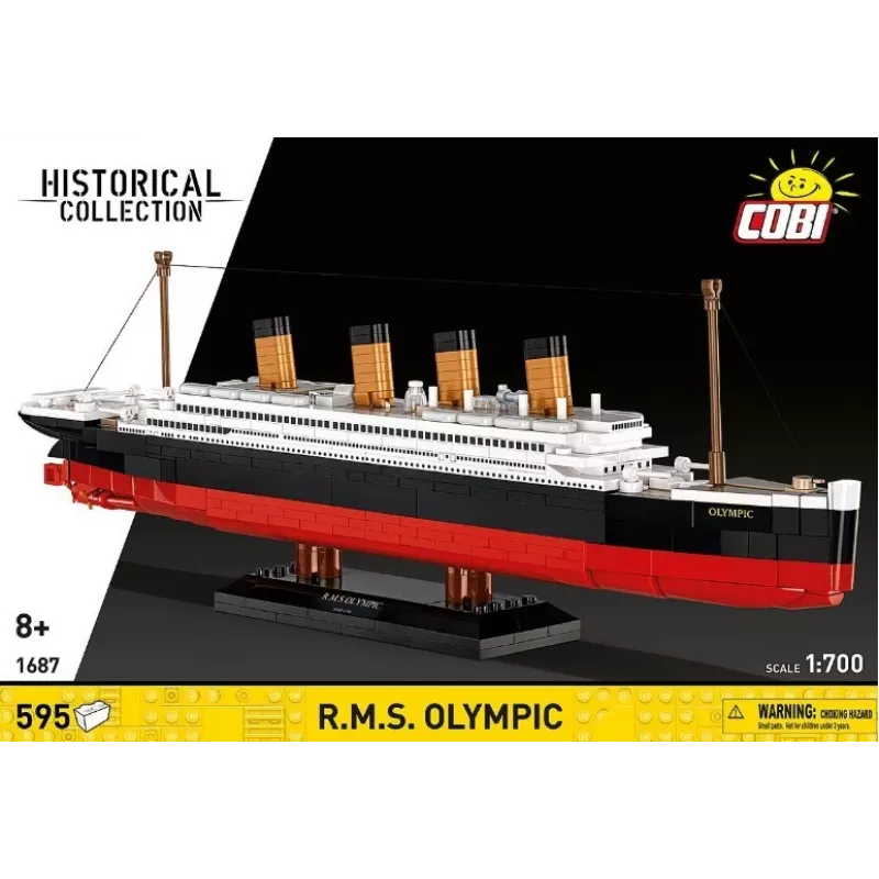 Set de construcción Cobi Blocks R.M.S. Olympic 59 bloques — set de modelismo de 59 piezas