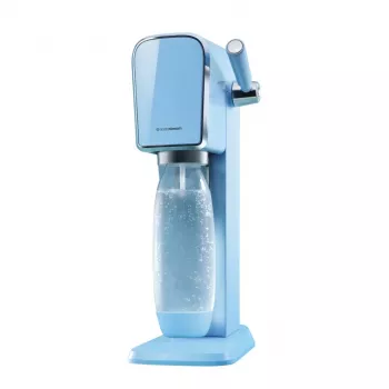 Máquina de sodas SODASTREAM Art Blue Steel — botella de plástico de 1 L, carbonatador de 60 L, 173×245×430 mm