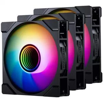 Ventilador de caja PHANTEKS M25 Gen2 PWM D-RGB de 120mm, negro, 3-Pin