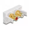 Toma DeLOCK Easy 45 2 x RCA blanca ABS