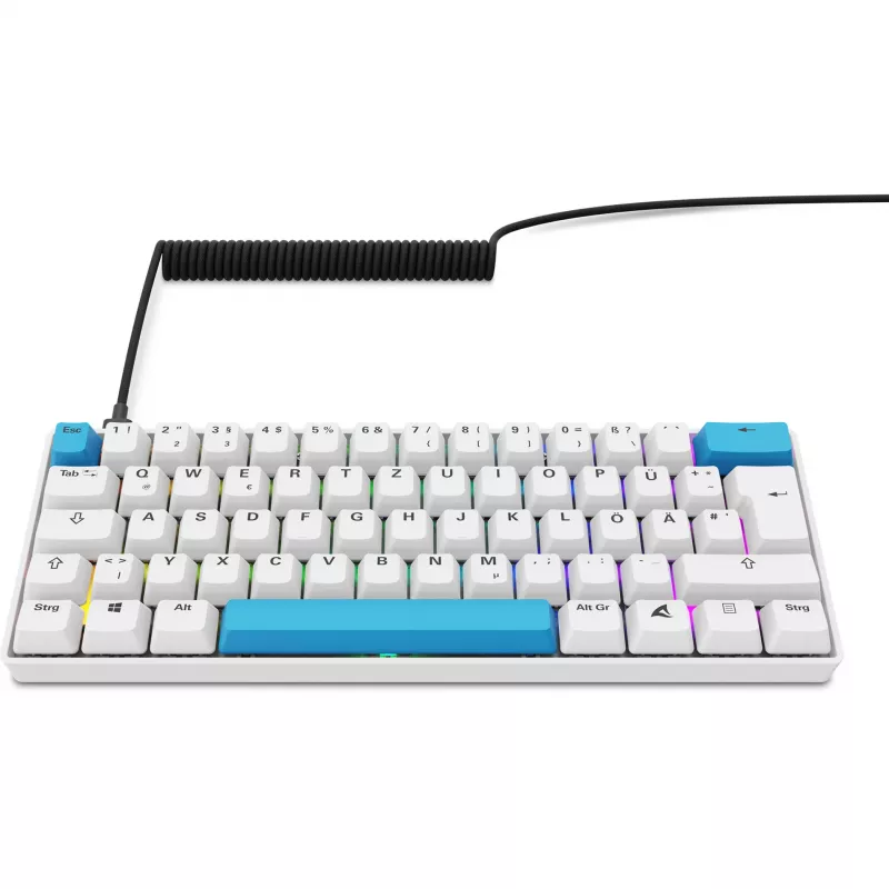 Teclado Sharkoon SGK50 S4 Home USB QWERTZ alemán blanco 60% RGB LED