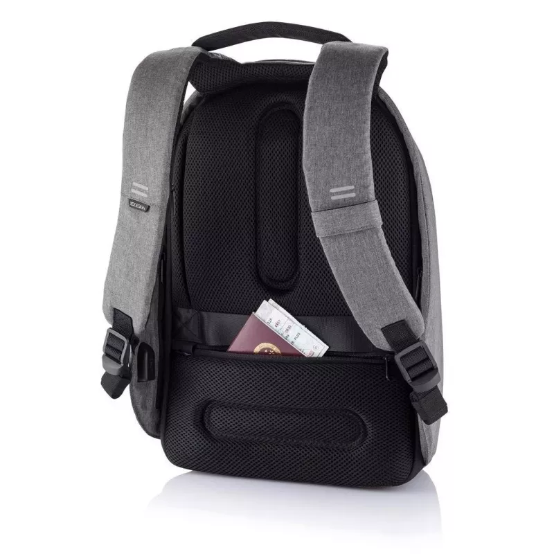 XD Design Bobby Hero Regular P705.292 mochila antirrobo, portátil de 15,6 pulgadas, tablet de 12,9 pulgadas, 16 l, puerto de carga USB, bolsillo RFID, gris
