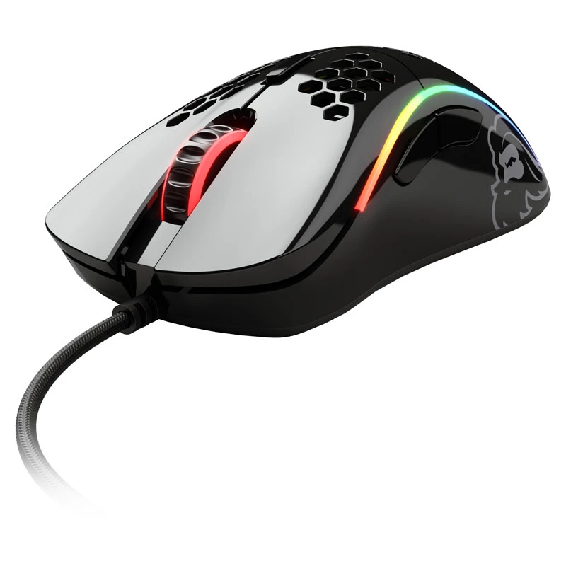 Ratón Glorious Gaming Glorious Model D Glossy (Negro), diestro, óptico, USB Type-A, 12000 DPI, 1 ms, Negro