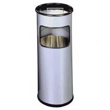 Papelera Durable 333023 17 L redonda metal plata