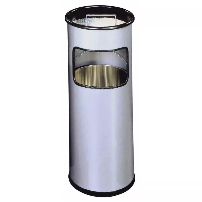 Papelera Durable 333023 17 L redonda metal plata