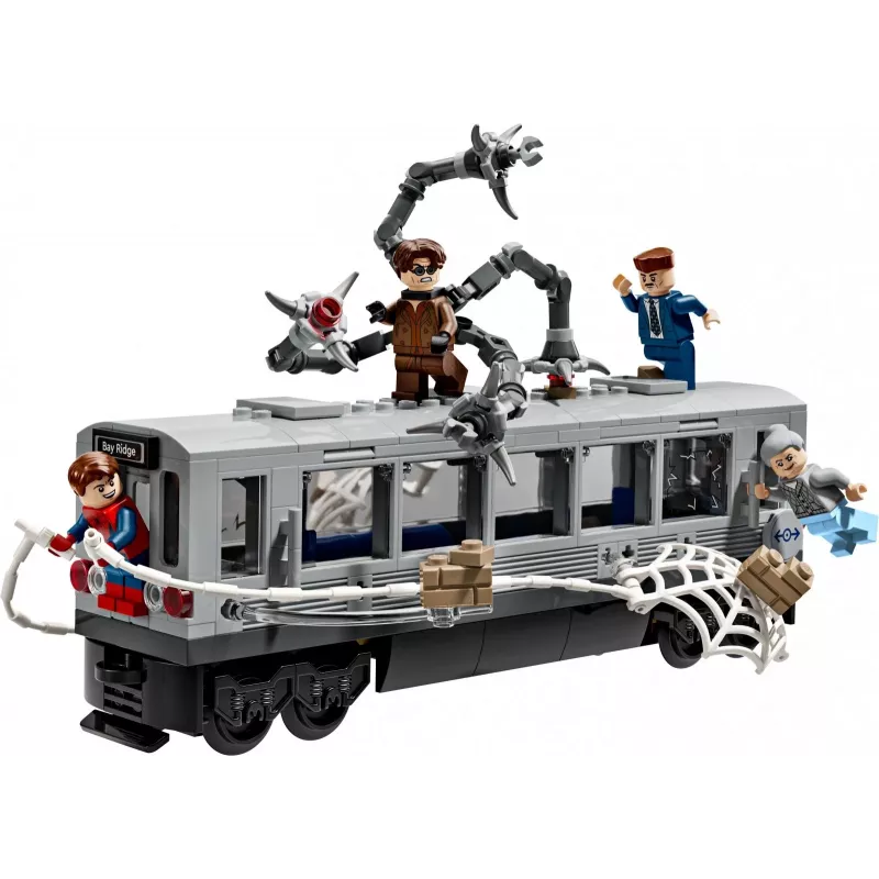 LEGO Marvel Super Heroes 76321 Spider-Man Doc Ock Subway Showdown juguete de construcción, 393 piezas, 4 minifiguras, edad 9+