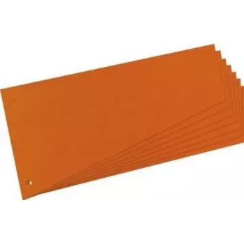 Herlitz 10838498 separadores de cartón manila, trapezoidales, A4, perforados, 120 x 230 mm, naranja