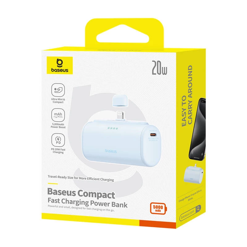 Cargador portátil Baseus Compact IP 5000mAh 20W (azul)
