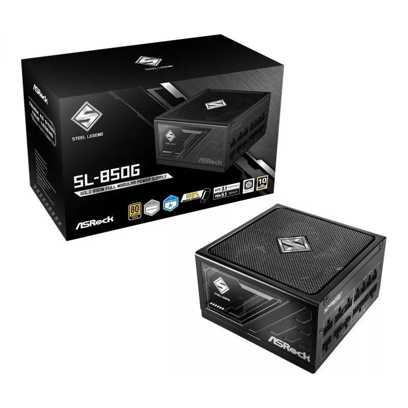 ASRock SL-850G Steel Legend fuente de alimentación 850 W 20+4 Pin ATX ATX B